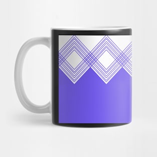 Abstract geometric pattern - blue and white. Mug